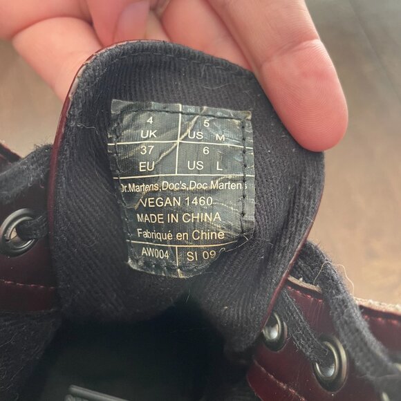 Dr. Martens Cherry Red 1460 Vegan Patent Leather Chelsea Boots Size 6 - Picture 11 of 14